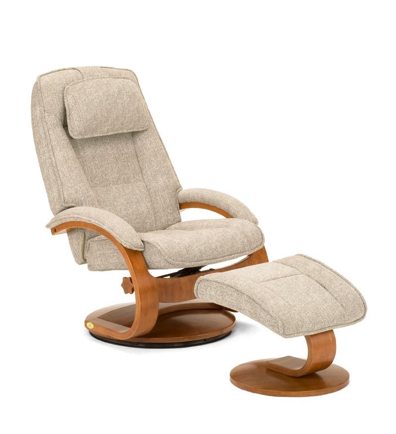 14244 52 36 103 Bergen Reclining Chair and Ottoman with Hardwood